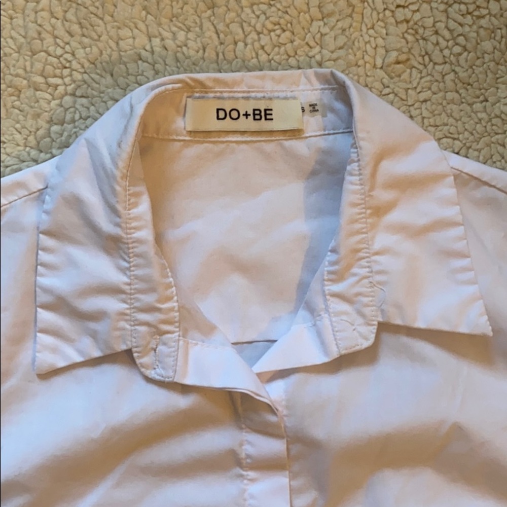 Button Down White Blouse With Bubble Sleeve Detail - image 5